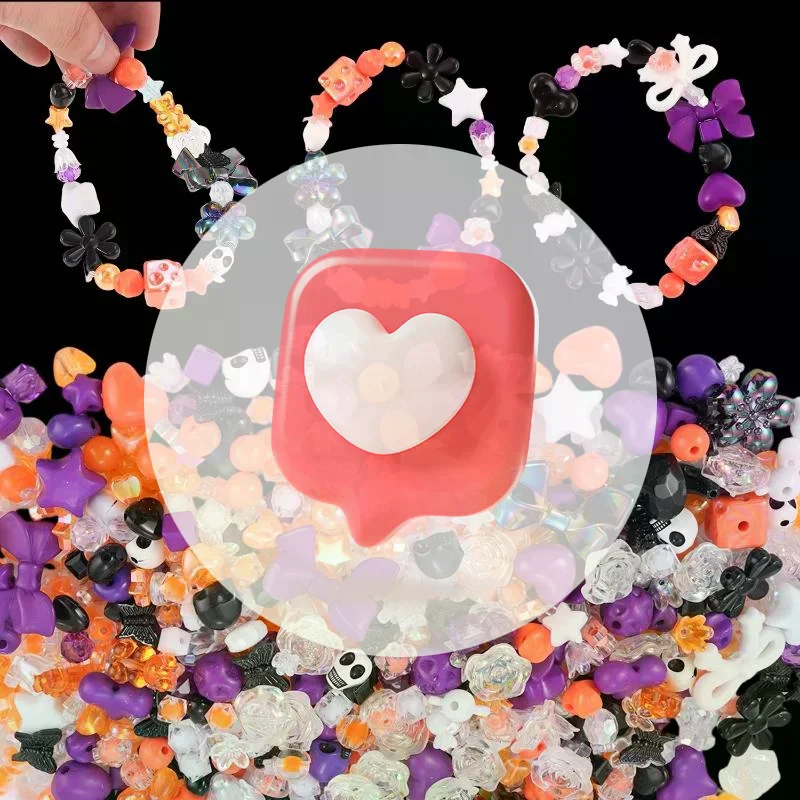 1 مجموعة ملحقات سلسلة هواتف المحمول 20 جرام/40 جرام هالوين/عيد الميلاد الاكريليك الخرز DIY بها بنفسك أساور يدوية صنع المجوهرات #1