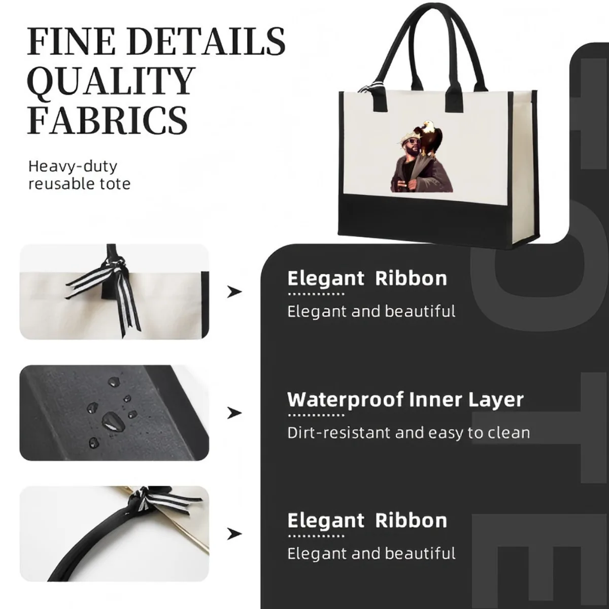 فالي إيبوبا البلوز هوو 2026 وصول جديد موضة عملية واسعة قابلة لإعادة الاستخدام حمل حقيبة نمط طباعة 2 لهجة الثقيلة