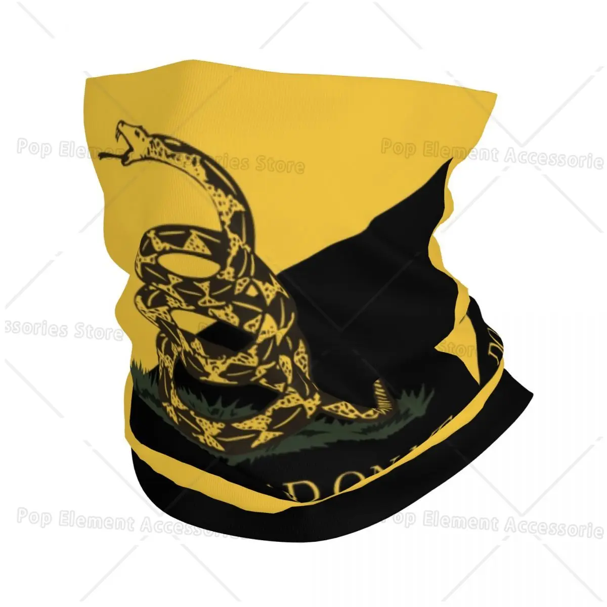 Libertarian Gadsdens Flag Ancap Flag Bandana Neck Gaiter UV Protection Face Scarf Cover Men Women Headband Tube Balaclava