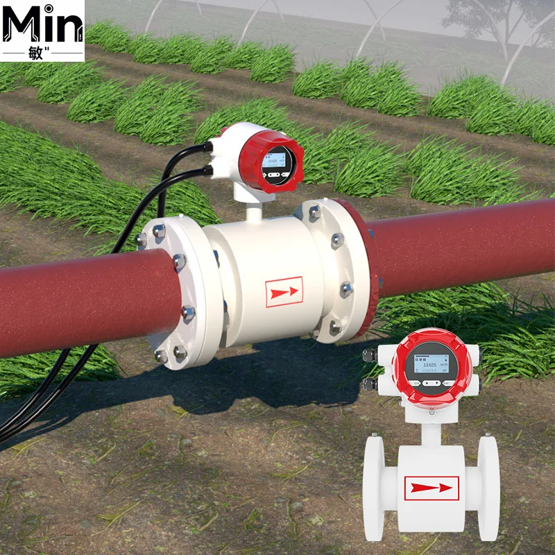 OEM Customized Intelligent Electromagnetic Flowmeter Stainless Steel Liquid Water Flow Meter for Industrial Laboratory Use