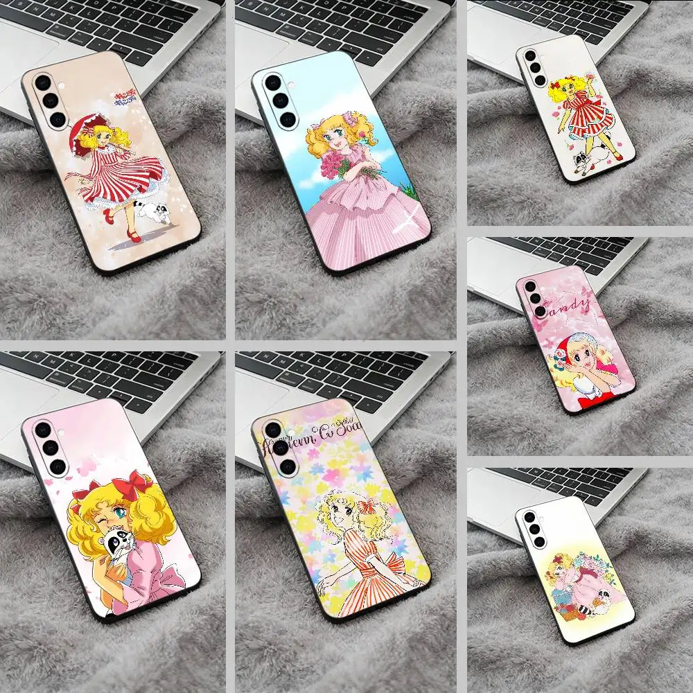 Classic Cartoon-Sweet C-andy C-andy Phone Case For Samsung Galaxy A73,A71 A72,A70,A53,A52,A51,Soft Silicone Black Cover