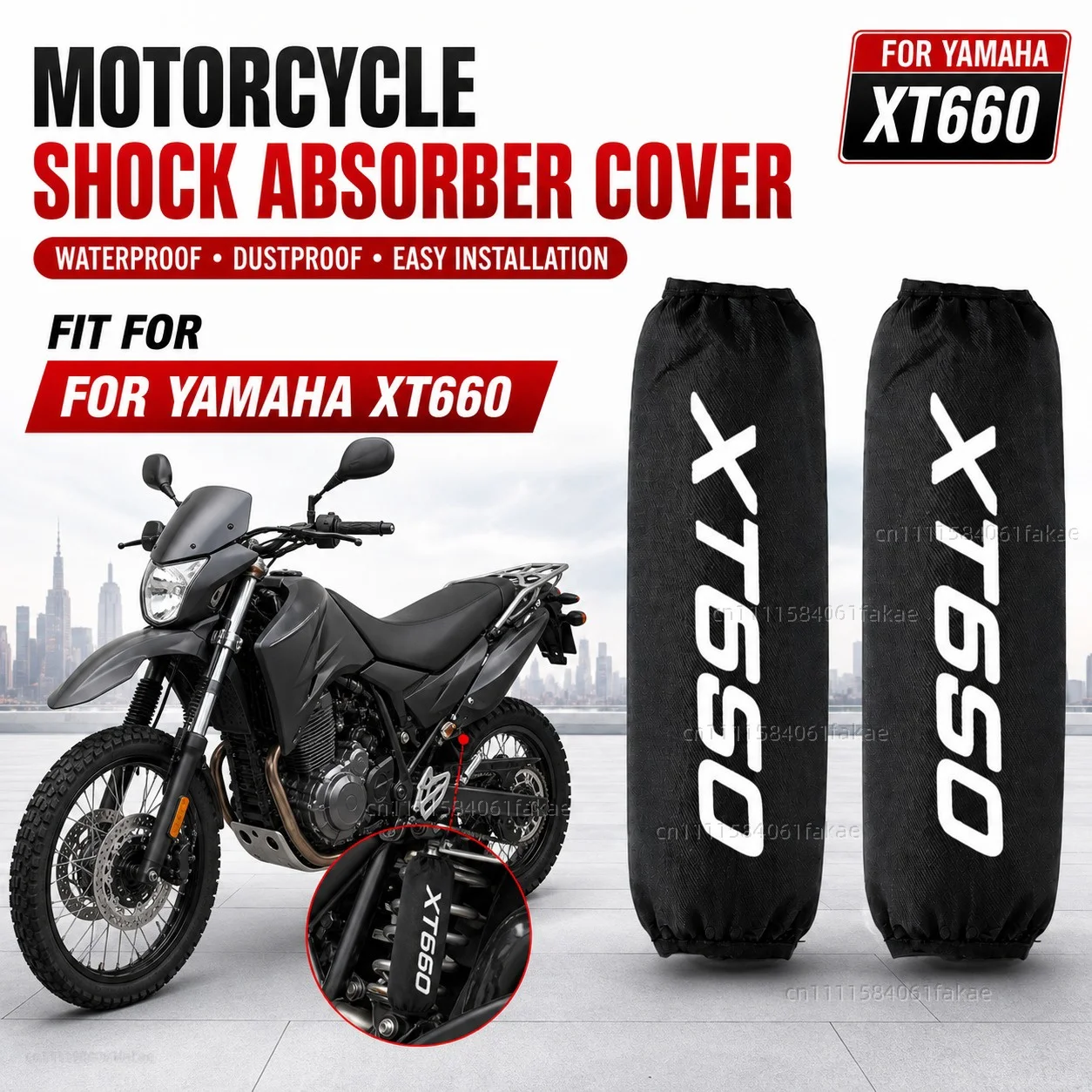 Protector de Amortiguador Trasero para Motocicleta YAMAHA XT660 X R Z XT660X XT660R XT660Z 2004-2020, 270mm 350mm, Suspensión
