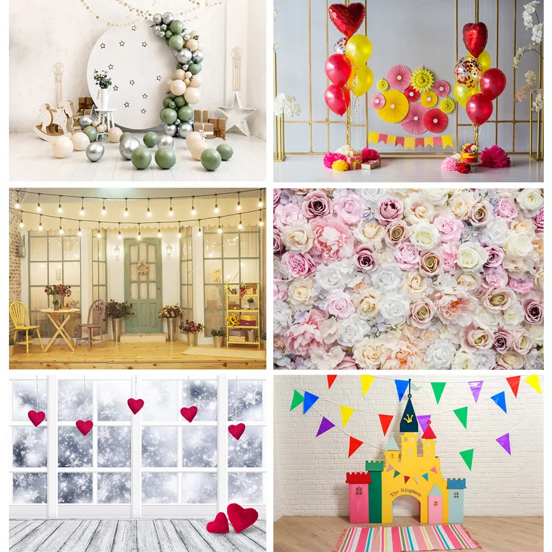 

ZHISUXI Vinyl Photography Backdrops Props Flower Board Landscape Children's Birthday Photo Studio Background 22612 ZHDT-07