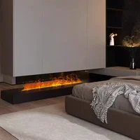 Cheminée électrique à vapeur d'eau atomisée, personnalisable, pour décoration de salon, support TV, humidificateur, effet de flamme 3D, vapeur, brouillard, vapeur d'eau, pour intérieur. 5