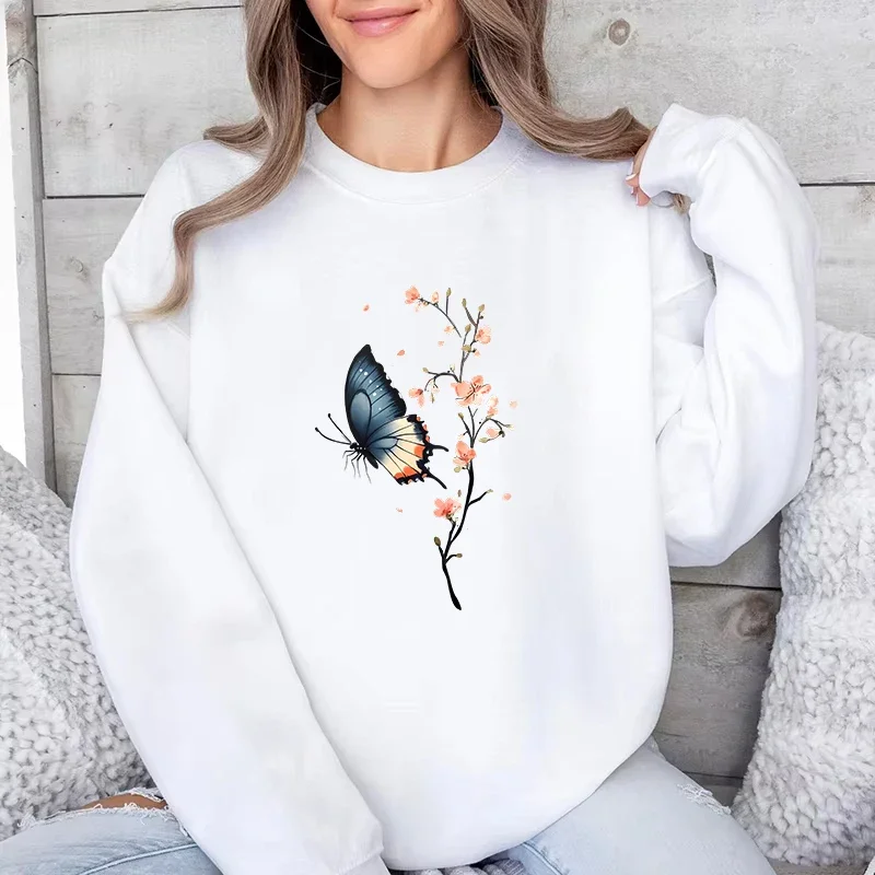 

Повседневные женские толстовки с принтом и круглым вырезом, спортивный пуловер для бега, домашняя уличная одежда, универсальные толстовки высокого качества 2026