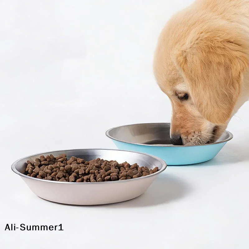 Food E Snacks - 【E】Stainless Steel Cat Plates With Silicone