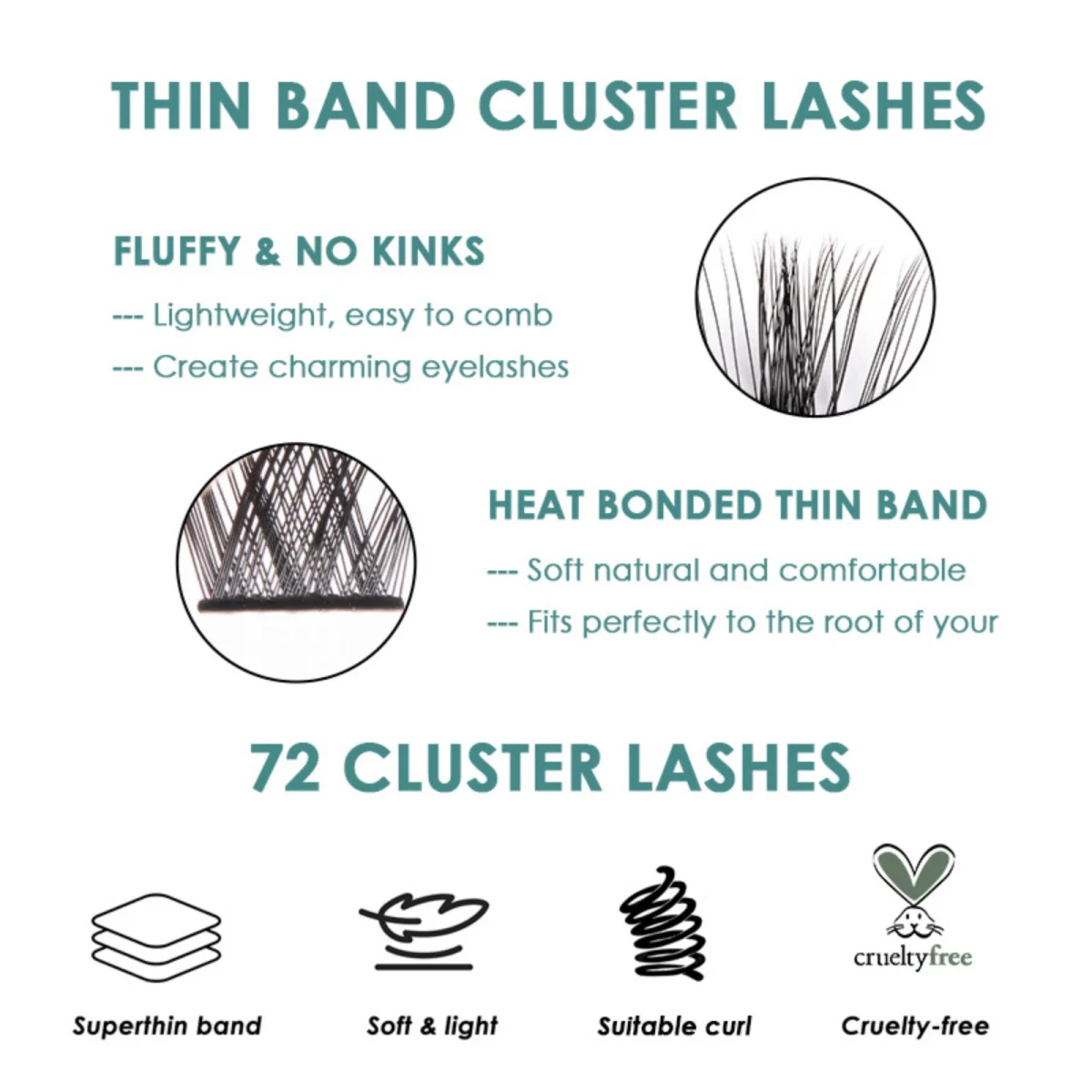 120 Clusters False Eyelashes Extension Kit With Applicator Glue Seal Tweezers Eyes Makeup Tools Natural Fluffy Mild Waterproof