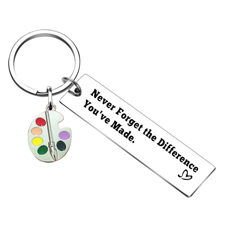 Art Instructors Gift Keychain Thanksgiving Gifts Key Rings Art Lover Gifts