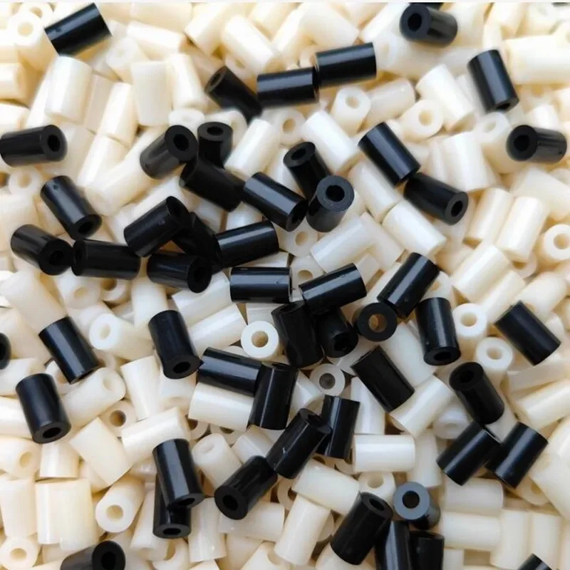 Placa PCB arandela espaciadora sin rosca hueca redonda ABS nailon M3 para perno tornillo ID3,2mm OD=7mm longitud=2mm a 30mm