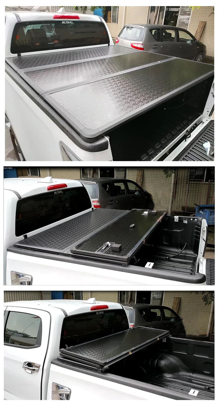 Hot Selling Pickup Covers Aluminum Alloy Hard  Tri-fold Cover for Isuzu Dmax Tonneau Cover