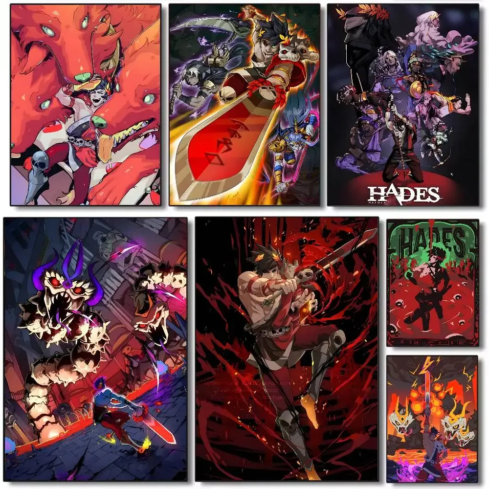 Game H-Hades II poster Art HD canvas advanced aesthetic Printing Paper Wall Art for Living Room Home Decor