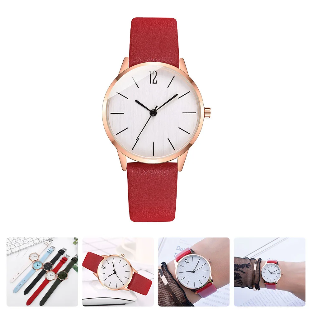 

Fashion Women Wrist Watch Quartz Movement Accurate Timekeeping Comfortable PU Band Casual Lady Watch Daily Wear