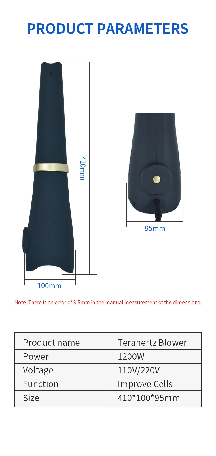 Iteracare 1200W Terahertz-Therapiestab Blaues Gebläse Physiotherapiegerät für Originale Physikalische Behandlung Picc – Detail 6