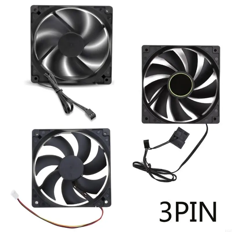 

R53C Computer PC Chassis Fan 12cm 120mm 12025 Silent Control Computer Case Cooling Fans 12V Large 4Pin 3Pin Cooler