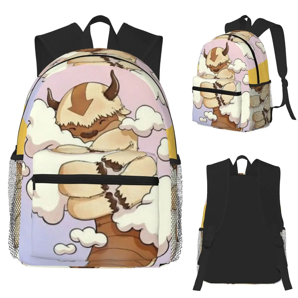 

Yip Yip Appa Avatar The Last Airbender Student Backpack School Bag Hiking Travel Daypack for Men Women Bookbag Shoulder Bags