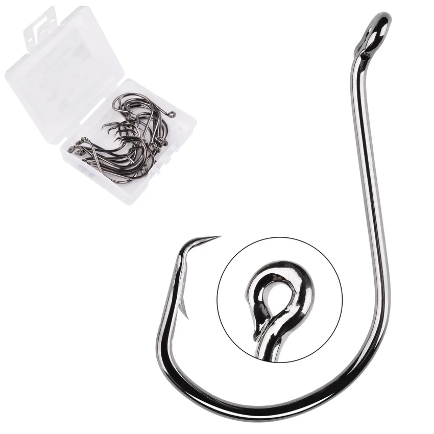 20pcs/box Octopus Sport Circle Fishing Hooks Carp Fishhook Jig Big Barbed Sea Fishhooks High Carbon Steel Fishing Hook Set