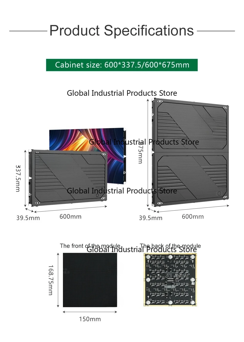 P1.56 Full Color Ultra Slim Indoor Display Module High Definition Screen for Indoor Use