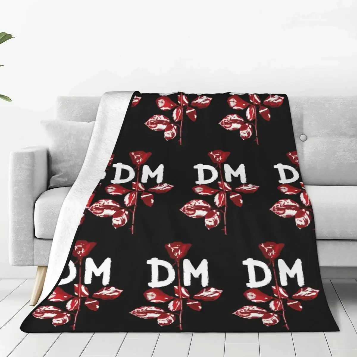 Depeches Rose Mode DM Blanket Fleece Decoration Depeches Mode Portable Ultra-Soft Throw Blanket for Sofa Car Quilt