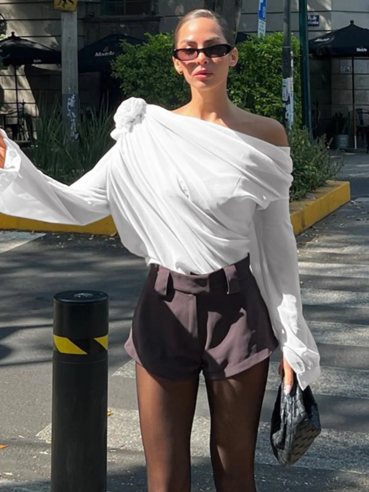 Y2k Korean Style Off Shoulder Women Casual Fashion Vintage Sexy Print T-shirt Streetwear Halter Tank Top 2025 New Design