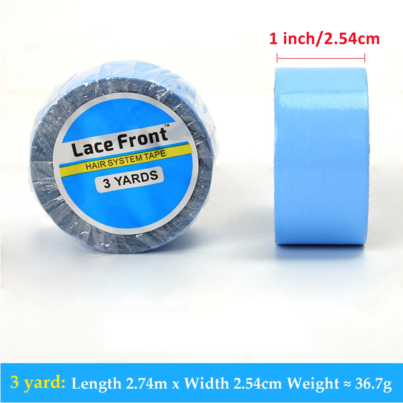 3 Yards Double Sided Lace Front Wig Tape 1 Inch Strong Adhesive Hair System Tape for Wigs Toupees Hair Extensions