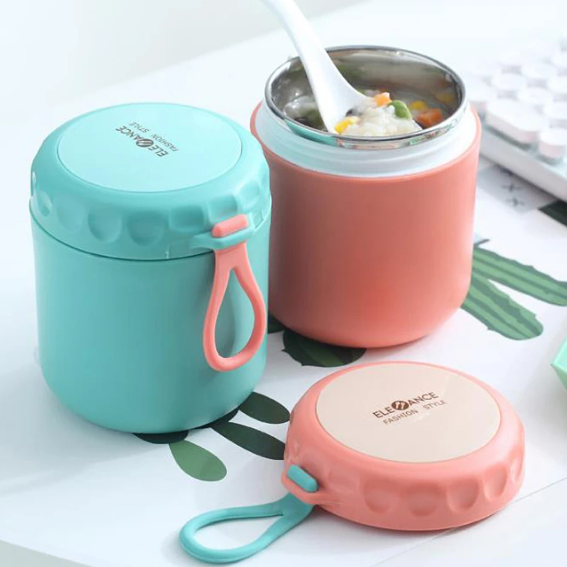 Isolamento in acciaio inox tazza per zuppa barattolo termico sigillato colazione insalata Lunch Box contenitore per alimenti con cucchiaio bottiglia d'acqua sottovuoto