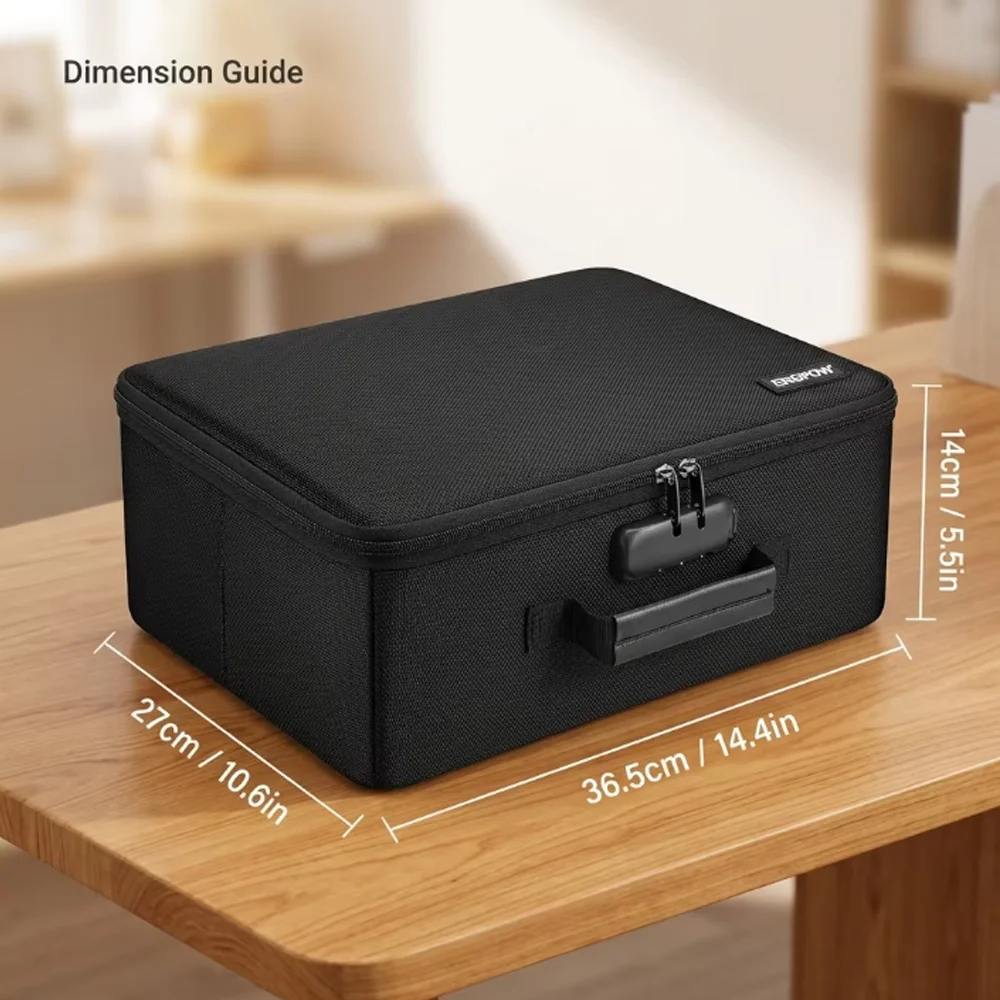 Fireproof Storage Box - Fire Resistant Document/File Organizer, Waterproof, Extra Large Capacity, for Home Office Emergency