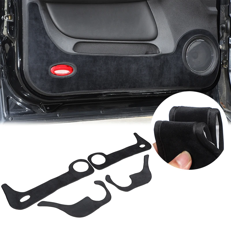 

For Cadillac Escalade 2007-2014 Velvet Black Car Door Anti-Dirty Mat Car Interior Protection Modification Accessories