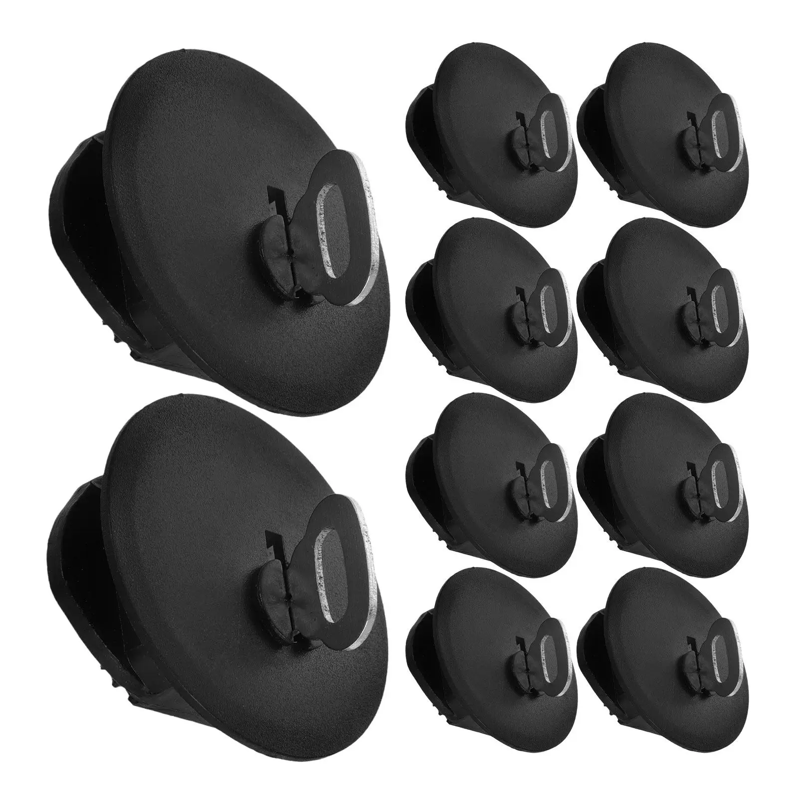 20Pcs Round Piggy Bank Plug Secure Closure Stopper Black Plastic Money Saving Box Replacement Cover for Savings Jar