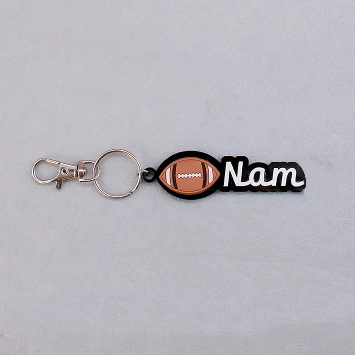 Aangepaste naam sleutelhanger met sportthema, gepersonaliseerde naam sleutelhanger, aangepaste sportbal sleutelhanger, aanpasbaar cadeau, tasbedel
