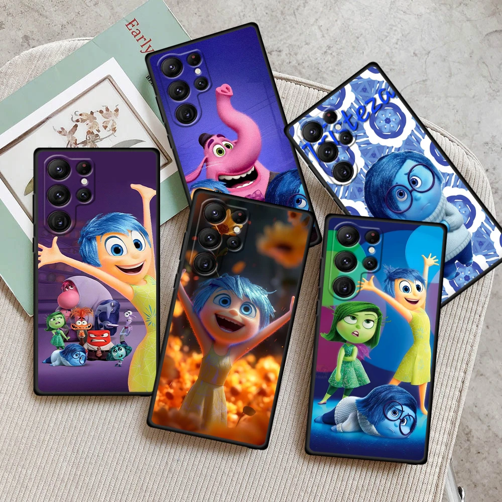 

Disney Inside Out Cute For Samsung Galaxy S24 S23 S22 S21 S20 FE S10 S10E Plus Ultra Pro Lite 5G Black Soft Phone Case