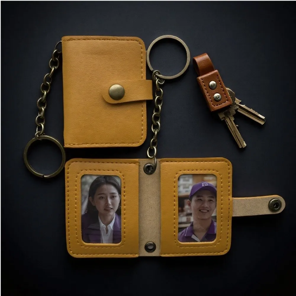 PU Photo Album Wallet Personalized Cutout Window Photo Holder Organizer Compact Size Multi-Color Option