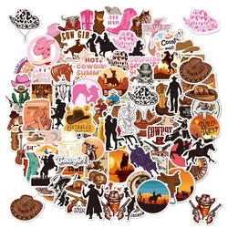 100 Pcs Cool Stickers Western Cowboy Graffiti Stickers Laptop Fridge DIY Skateboard Phone Waterproof Decal Sticker Pack Kid Toy