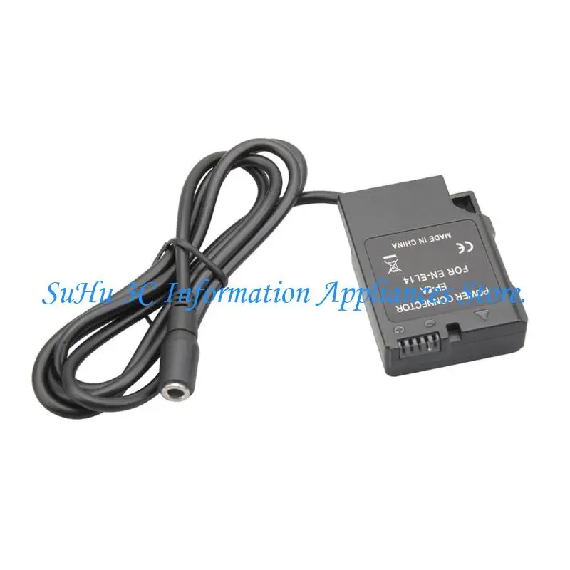 Dummy Battery for EN-EL14 DSLR Camera Battery for D3200 D5100 D5400 D7700
