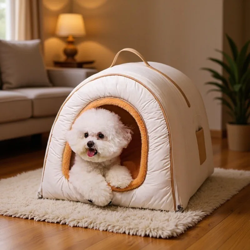 

Новое гнездо для домашних животных удобен для выхода на выход, портативная модель на молнии, теплый домик для кошек, зимняя морозостойкая клетка для собак, кошачий домик