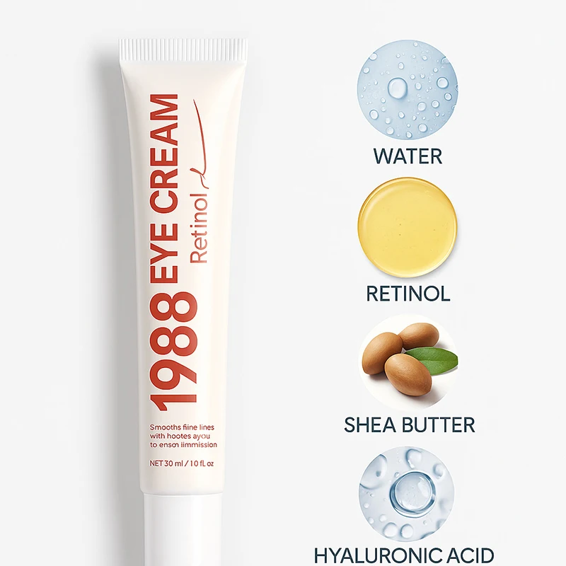 Crème pour les yeux, rétinol, Ginseng, sérum Anti-âge, augmente l'élasticité de la peau, améliore la pigmentation, ensemble hydratant éclaircissant pour le visage, 1988