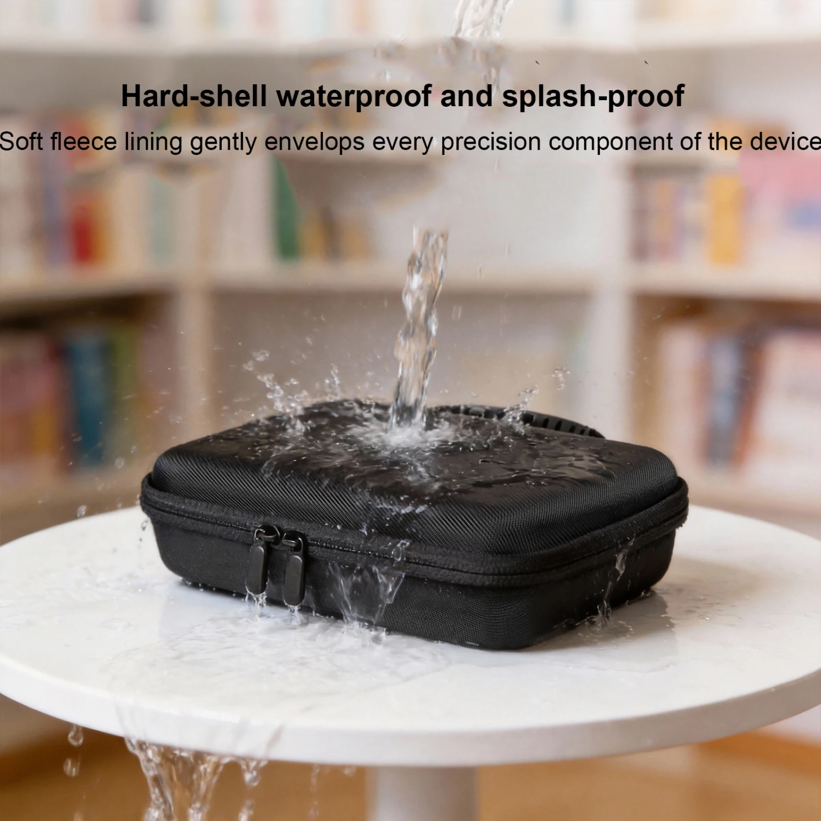Travel Hard Shell Carrying Case for Mini PC Water-Resistant Storage Bag with Custom Fit Foam & Cable Pocket, Protective Cover