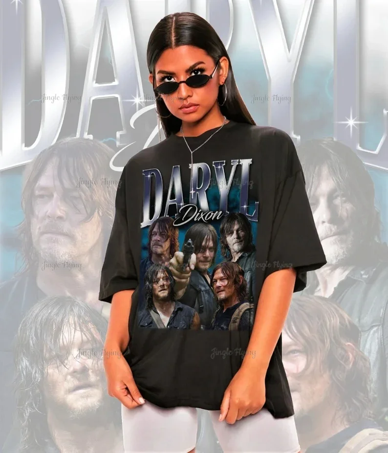 Retro Daryl Dixon Shirt Sweatshirt 100% Cotton T-Shirt Norman Reedus Shirt Rick Grimes Tee