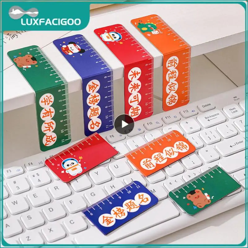 Cancelleria per bambini adorabile facile da trasportare Design unico piccolo e squisito regali per bambini lisci e piatti segnalibro righello di testo