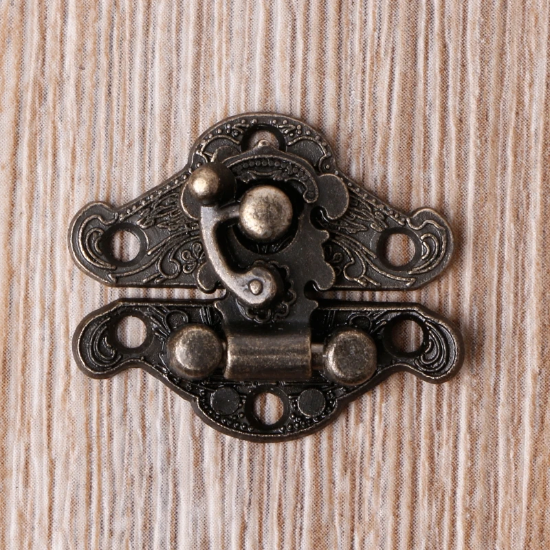 Vintage Zinc Alloy for Latch Hasp Pad Chest Lock Plate For Wood Jewelry Box Cabi