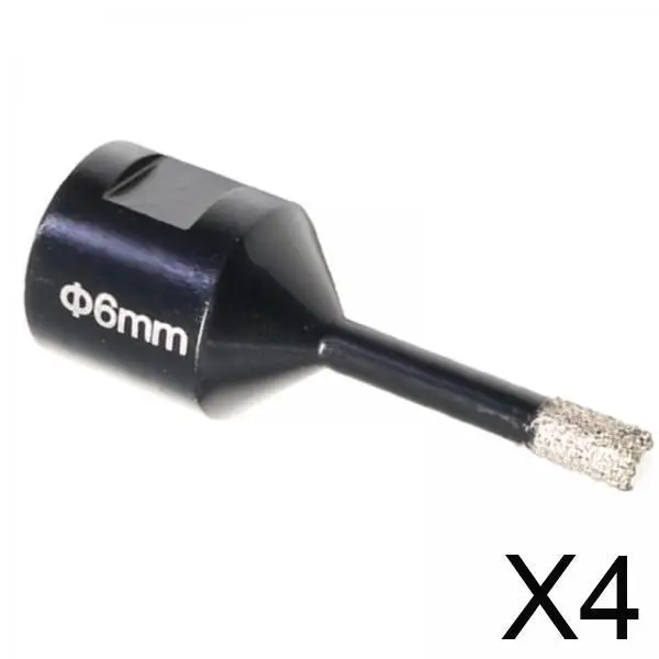 

4 алмазных пилы для плитки, 7/8 дюйма, 22 мм, угловая алмазная пила, пила для вакуумной пайки для кастрюль, стекла, керамики, сверла для плитки, 6 мм