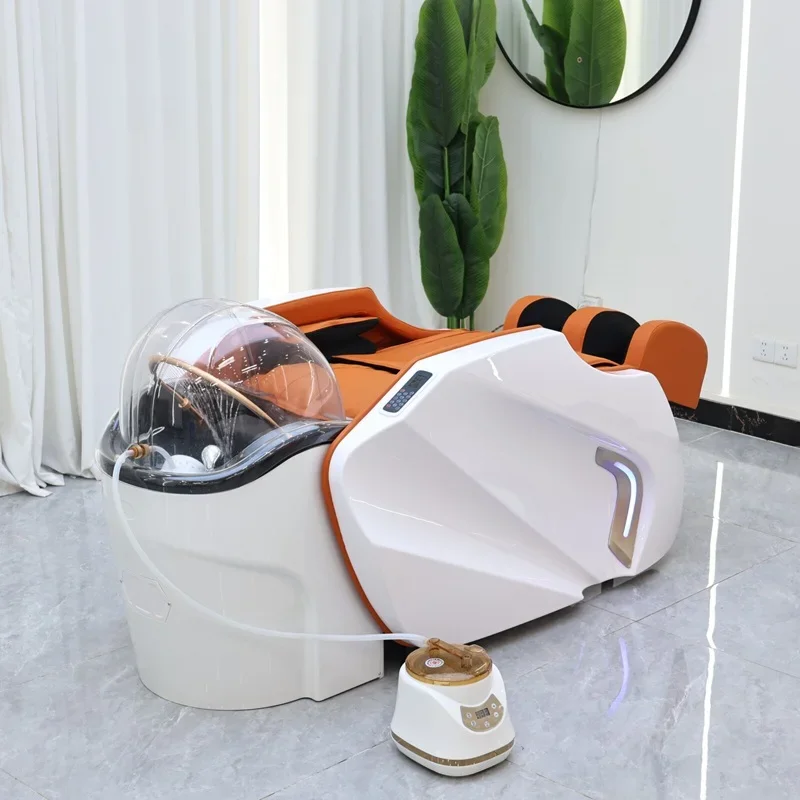 #Modern Beauty Salon Equipment Multifunctional Spa Treatment Shampoo Bed with Water Circulation and Electricity Massage
