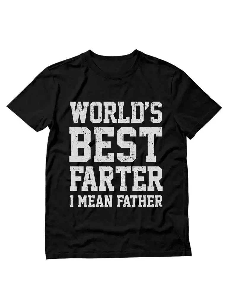 Fathers Day Birthday Gifts from Daughter Funny for High QualityO-Neck Short Sleeves heavyweight style tops lnformal Hot sale new