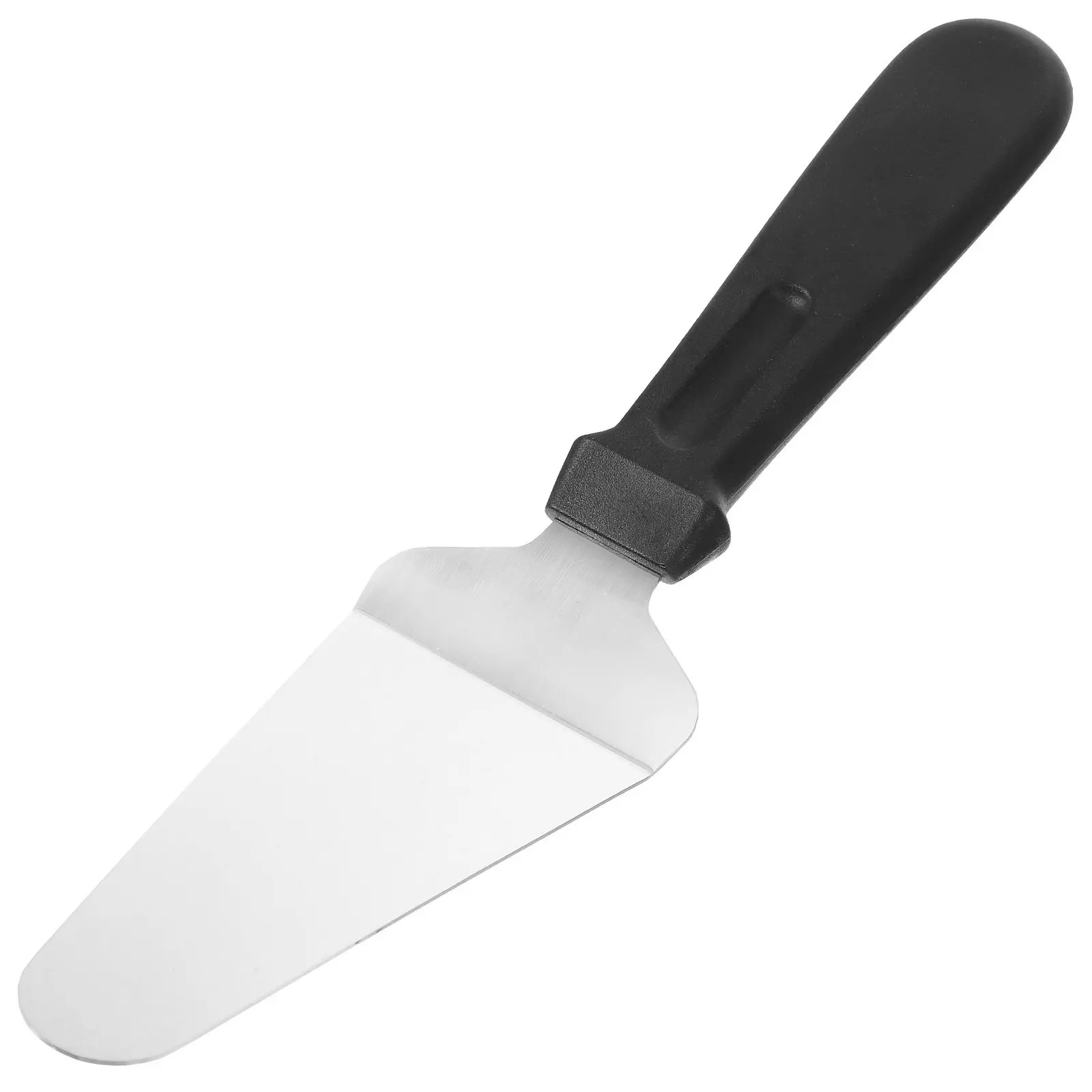 Pizza Server Spatula Triangular Stainless Steel Blade Plastic Handle Hole for Hanging Space Saving Smooth Surface Dishwasher