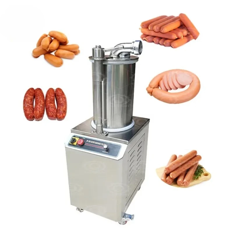 New Style Hot Selling High Capacity Vacuum Chicken Beef Fish Sausage Chorizo Casing Filling 35L Hydraulic Sausage Fill Machine