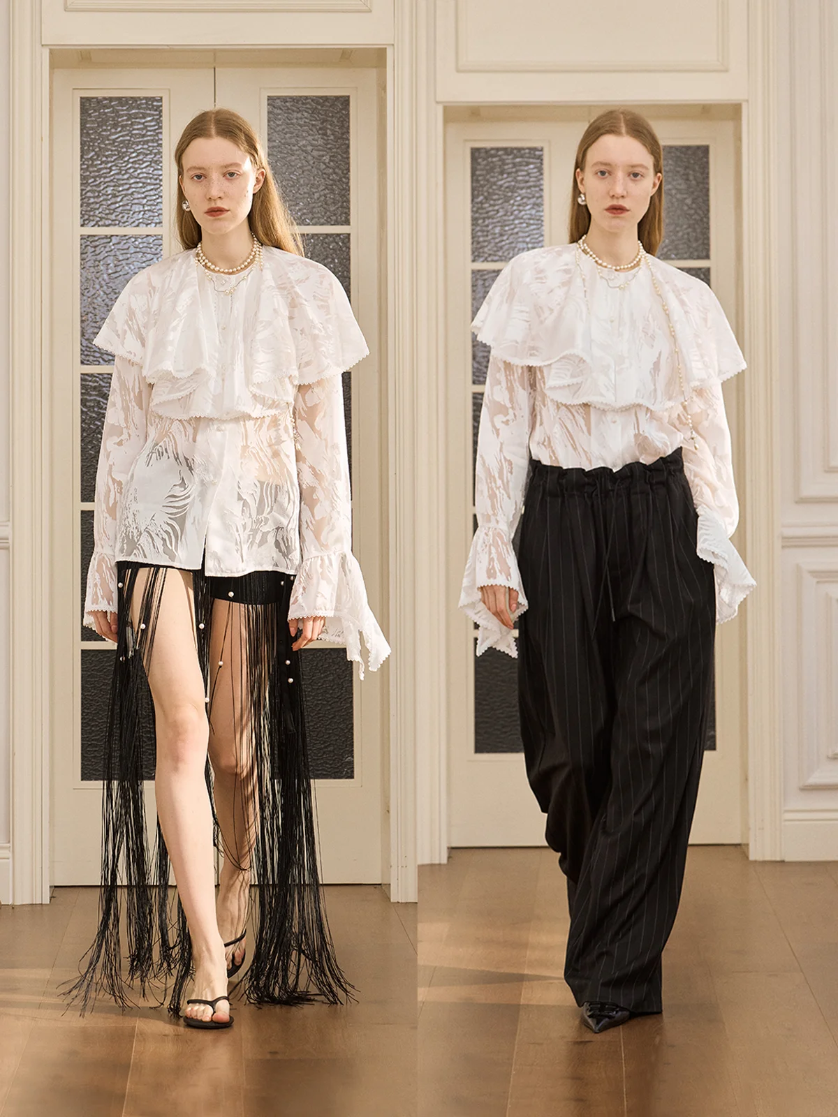 

Romantic Embroidery irt Women's Spring 2026 New Sle Vintage Design Breathable Polyester Long Sve Daily Wear for Girls