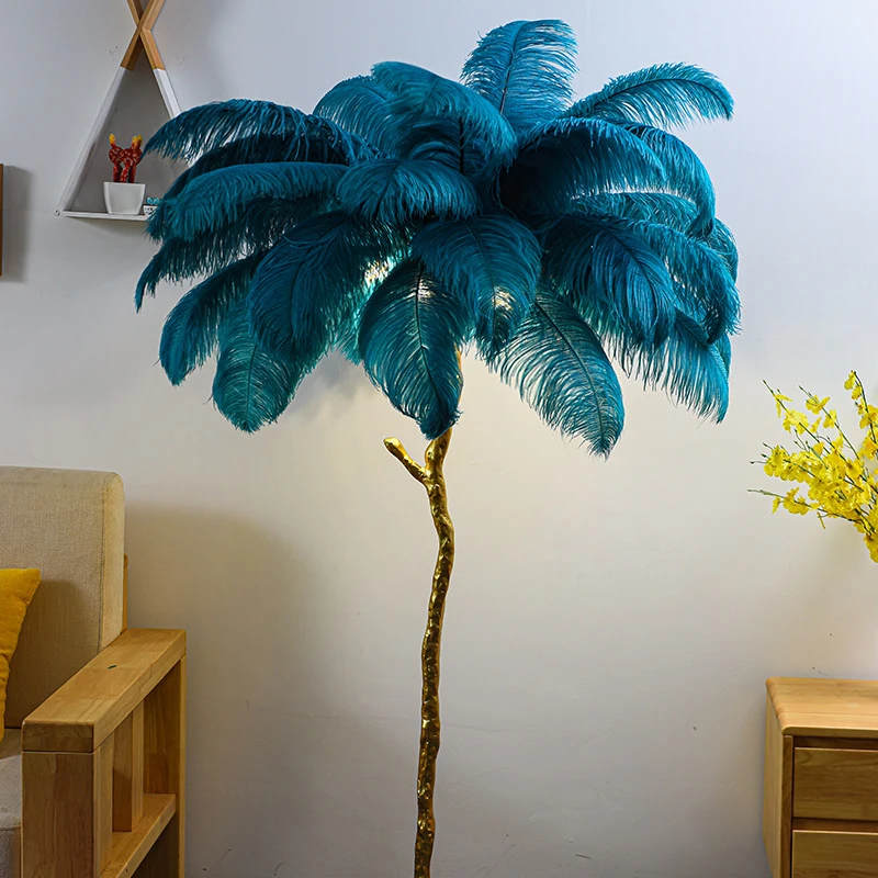 

Modern Fashion Luxury Led Feather Lamp Scandinavian Art Design Wedding Living Room Bedroom Vertical Floor Lamps