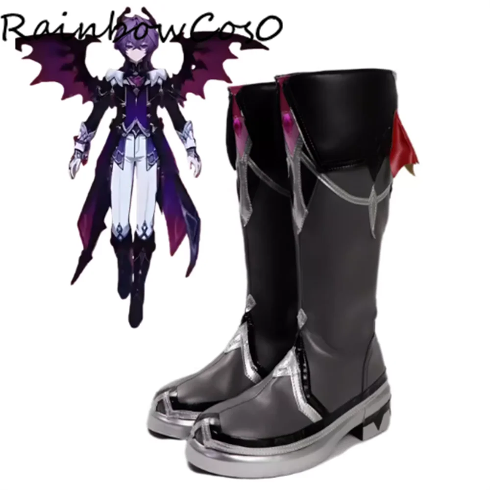 Durin genshin impacto cosplay sapatos botas jogo anime festa dia das bruxas arco-íris cos0 w5365