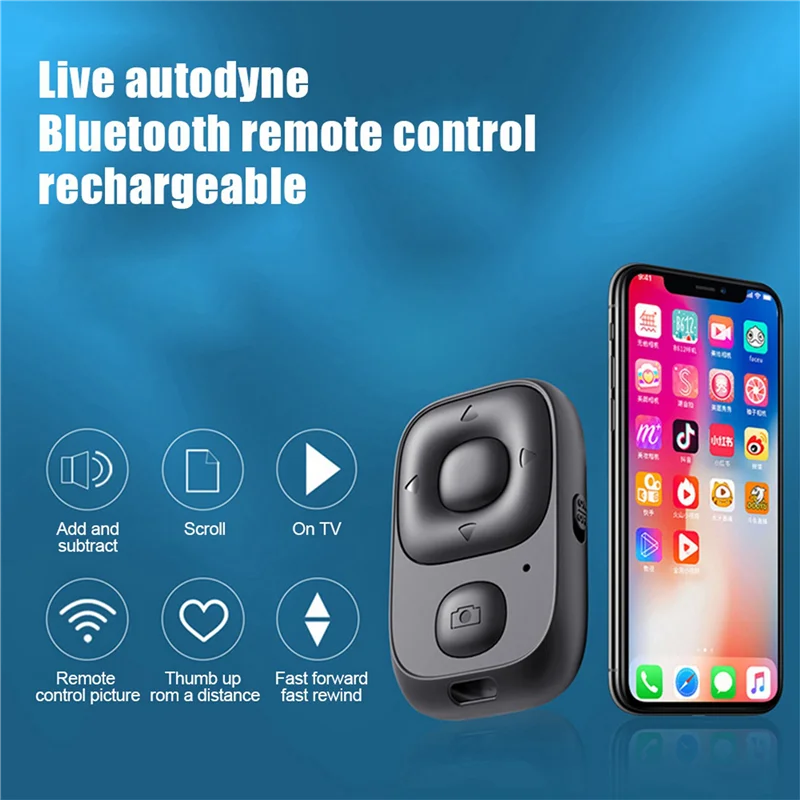 

Electronic 2X Rechargeable Wireless Bluetooth Controller Self-Timer Remote Control Camera Stick Shutter Release For Phone Selfie