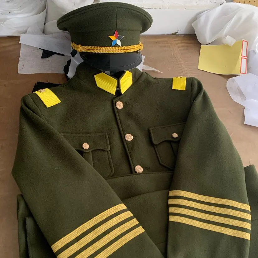 New script: Kill cosplay, handsome cloak, warlord, woolen performance, Republic of China Anti Japanese War coat set