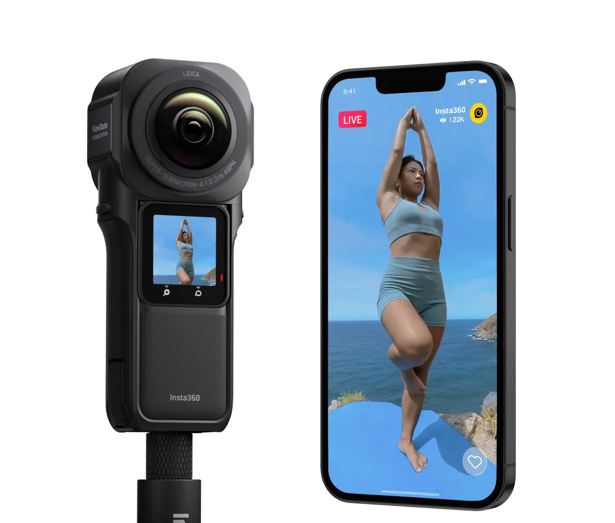 

Insta360 ONE RS 1-дюймовая 360Shadowstone Insta360 Oners Однодюймовая панорамная камера с защитой от сотрясений